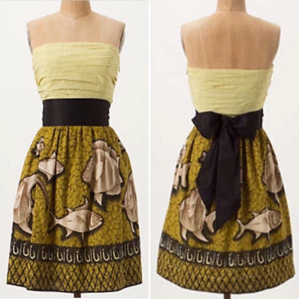 Anthro Vanessa Virginia Fish Dress